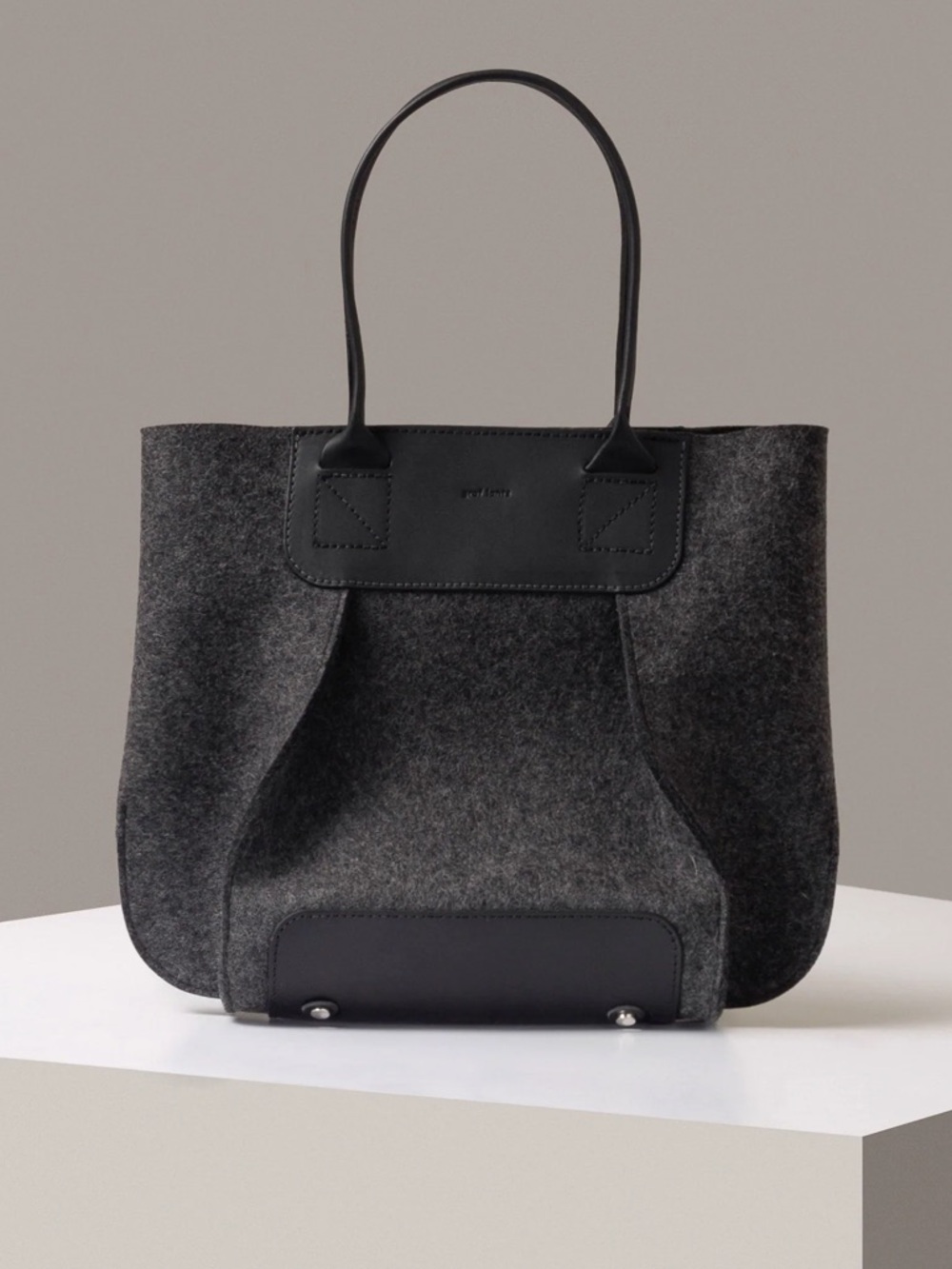 Graf Lantz Frankie Midi Bag in Charcoal Felted Wool